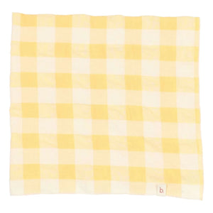 Búho - Gelber Gingham Seersucker Bandana