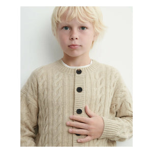 Bompard - Kaschmir-Cardigan mit Zopfmuster | Creme