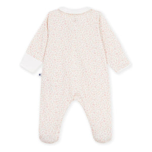 Petit Bateau - Pyjamas Dors Bien Çiçekli Organik Pamuk | Beyaz
