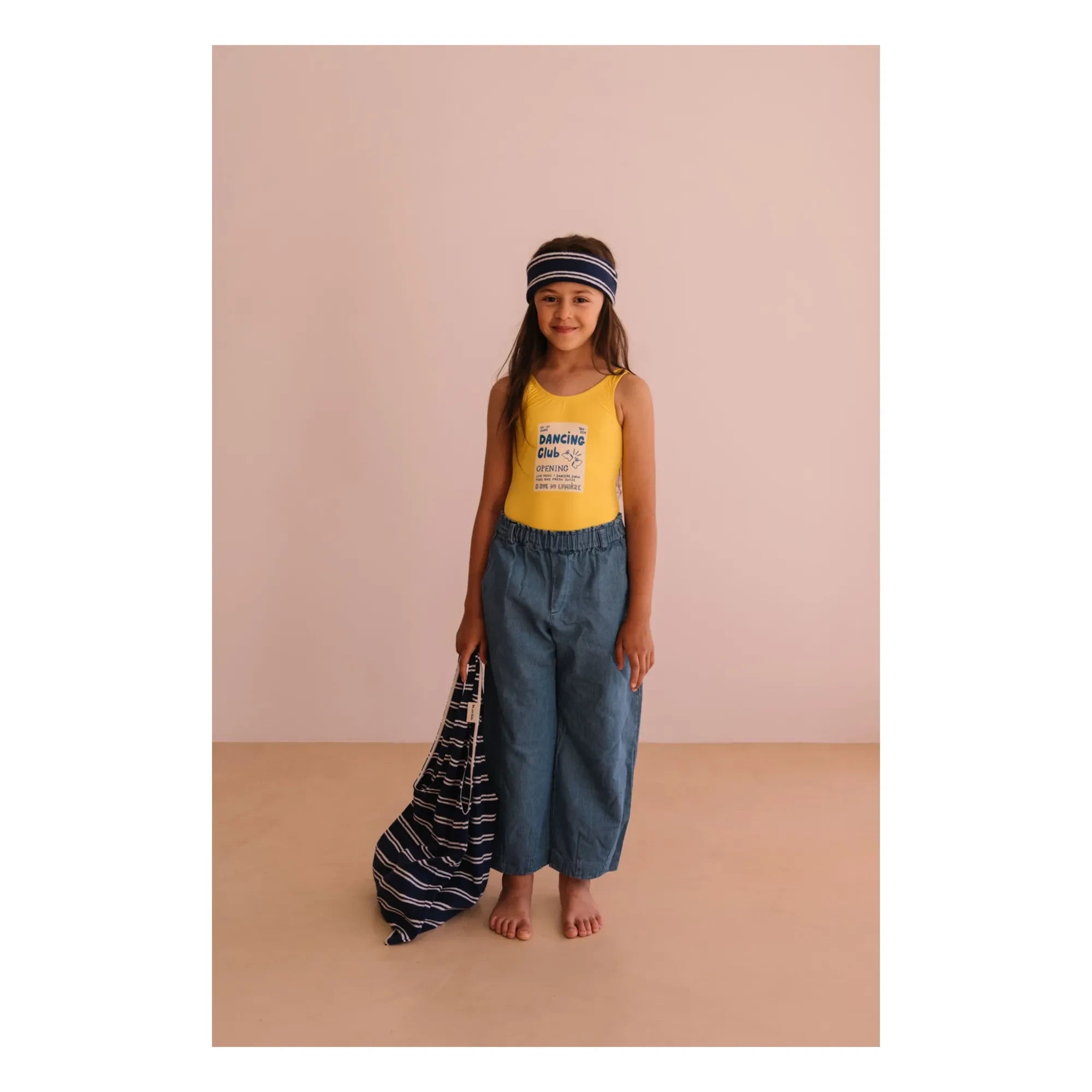 We Are Kids - Bjorn Gestreiftes Stirnband aus Bio-Baumwoll-Frottee | Marineblau