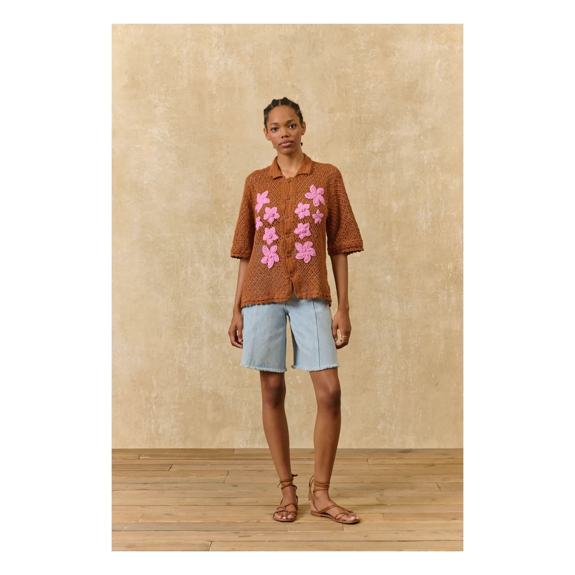 Louise Misha - Aldana Seidenbluse | Karamell