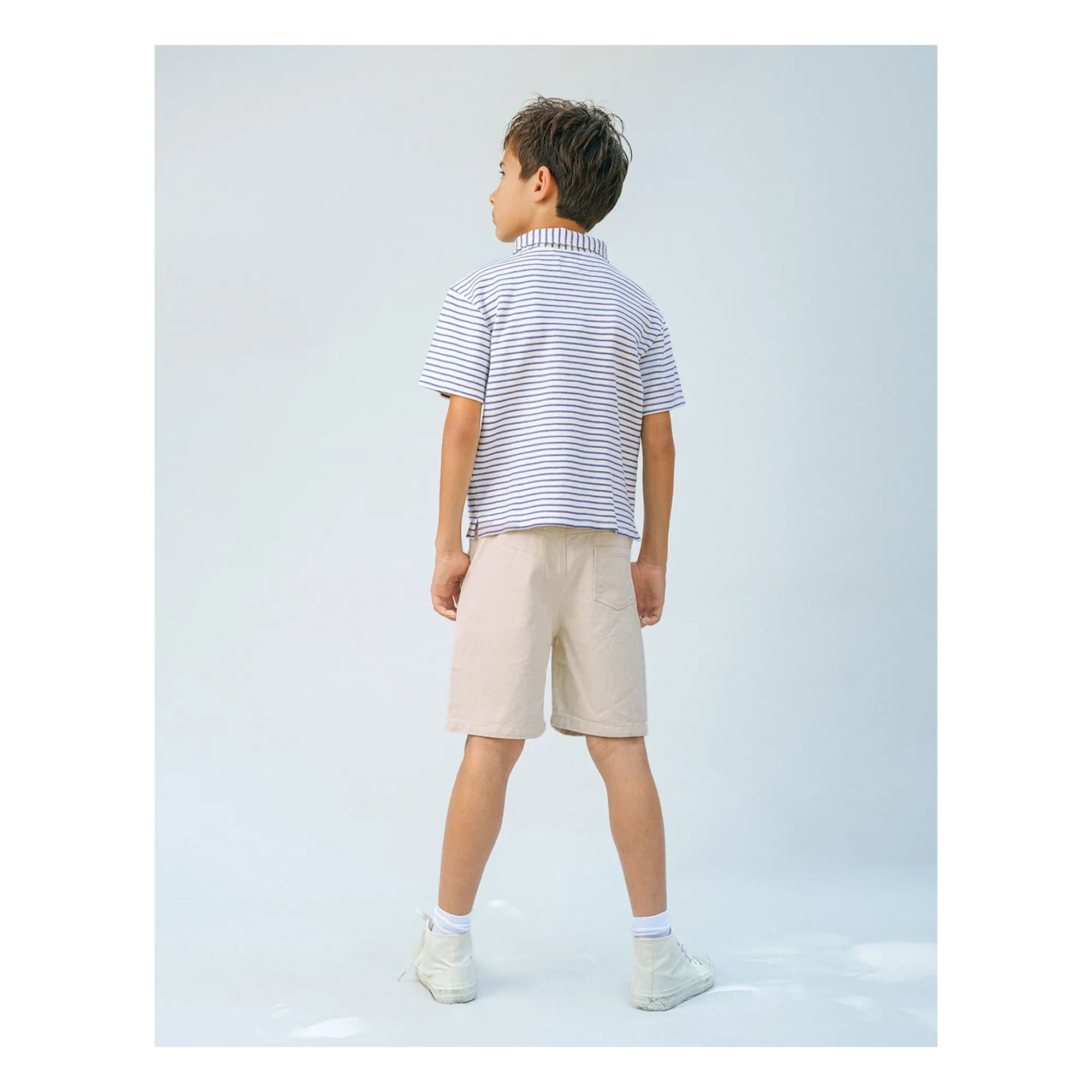 Gingersnaps - Polo Bruno Gestreift Gitarre Twill | Creme