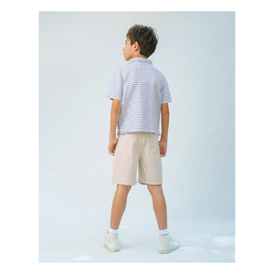 Gingersnaps - Polo Bruno Gestreift Gitarre Twill | Creme