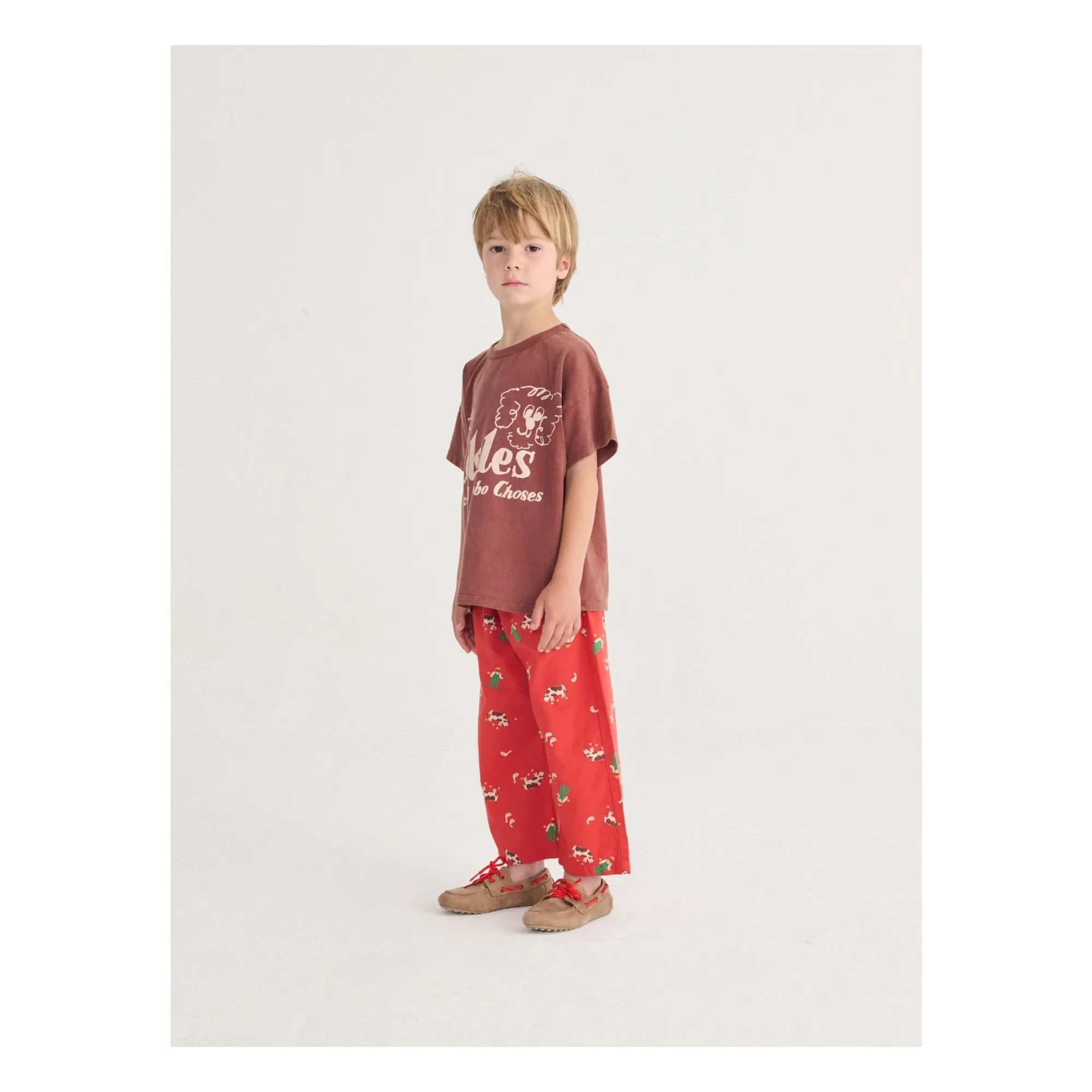 Bobo Choses - Bio-Baumwoll-Hose Bauernhof | Rot