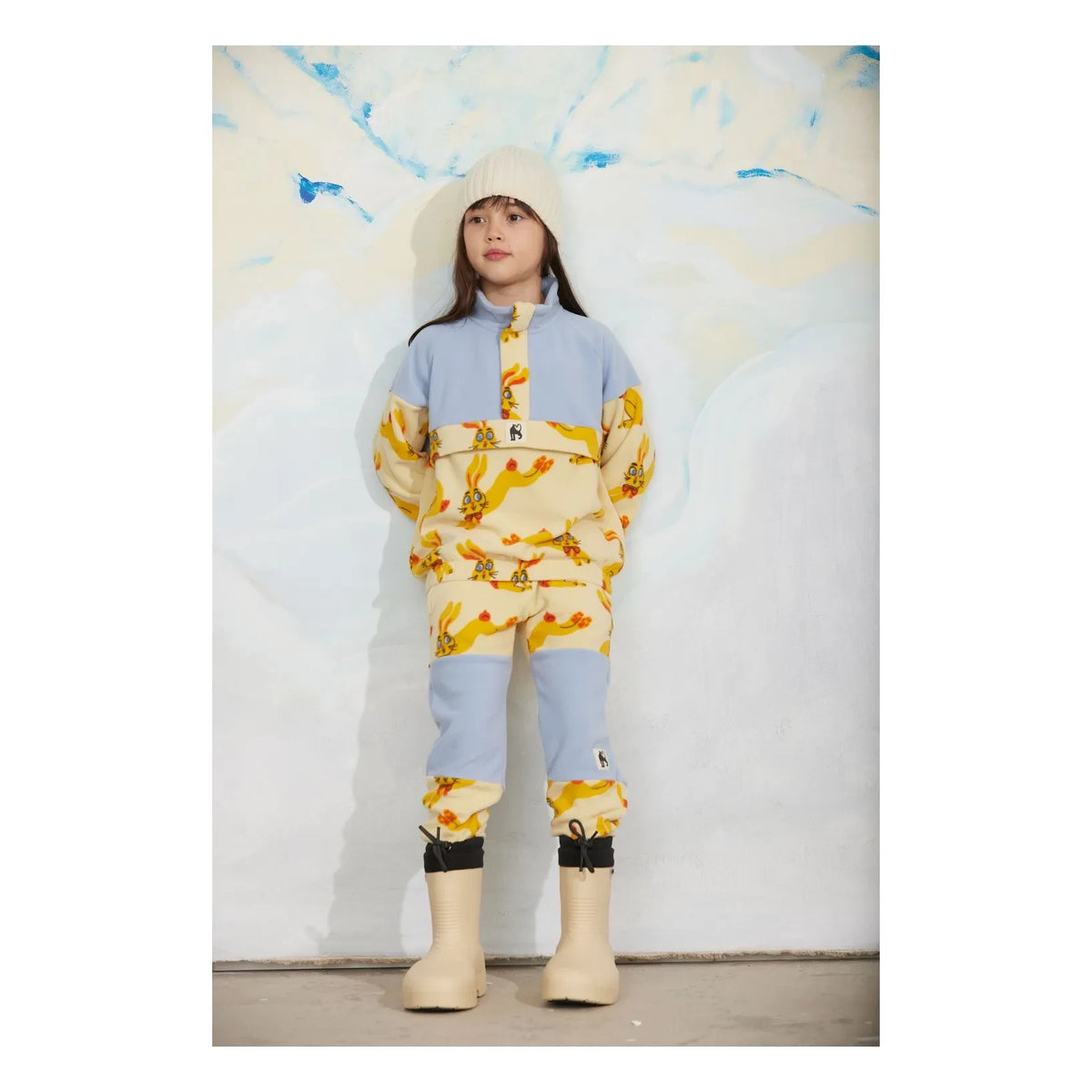Mini Rodini - Geri Dönüştürülmüş Elyaf Tavşan Pantolon | Sarı