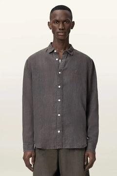 AllSaints erkek keten gömlek LOOM
