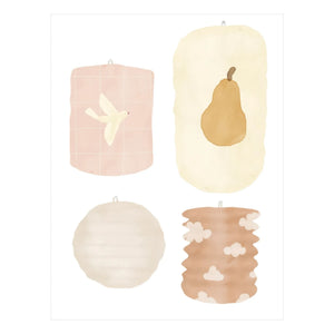 MIMI'lou - Lampions-Aufkleber | Creme