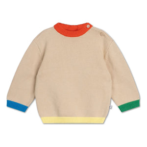 Repose AMS - Color Block Strickpullover | Beige