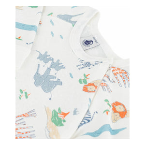 Petit Bateau - Dors Bien Zip Savane Pyjama | Weiß