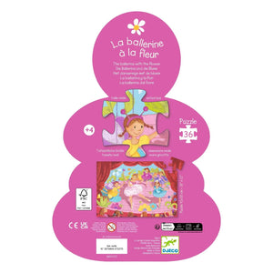 Djeco - "Balerin ve Çiçek" Puzzle - 36 Parça