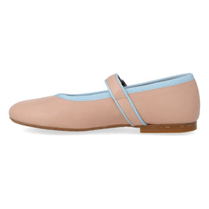 Angulus - Mary Jane Ballerinas mit Kontraststreifen | Blassrosa