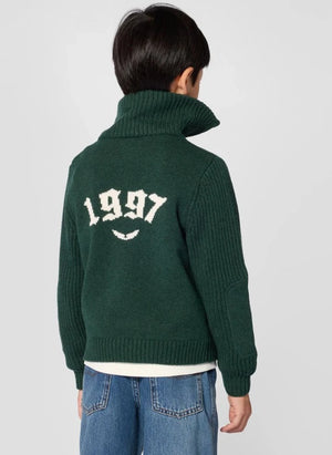 Zadig & Voltaire - 1997 Woll-Truckerkragen-Pullover | Grün