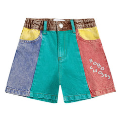 Bobo Choses - Shorts aus Bio-Baumwolle mit Farbblock | Türkis