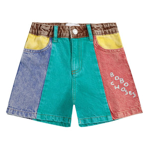 Bobo Choses - Shorts aus Bio-Baumwolle mit Farbblock | Türkis