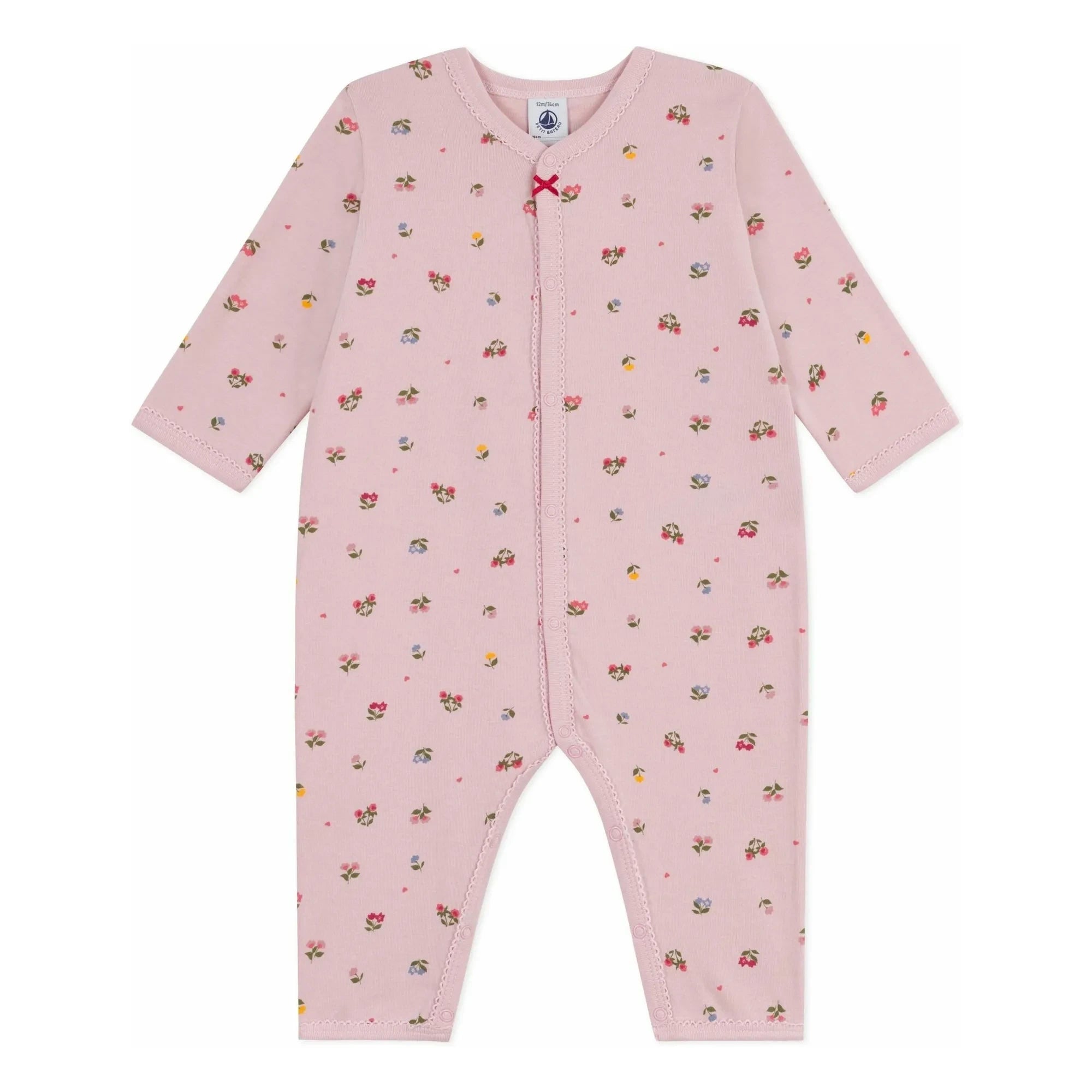 Petit Bateau - Pyjamas Dors Bien Blumen Bio-Baumwolle | Puderrosa