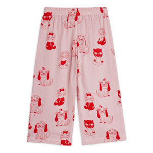 Mini Rodini - Bio-Baumwollhose mit Tiermuster | Rosa