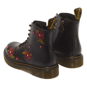 Dr Martens - 1460 J Bağcıklı Çiçekli Botlar | Siyah