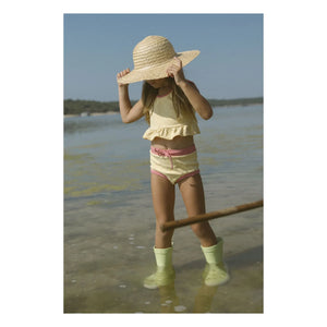 My First Cantê - Mila Feuilles Strukturierter Rüschen-Bikini | Blassgelb