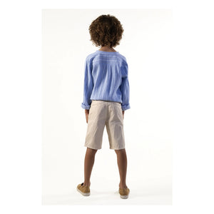 Sunchild - Gestreifte Negril Bluse mit Tuneskragen | Blau