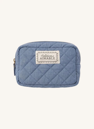 Editions Aimable - Toscana Kosmetiktasche | Blaues Chambray