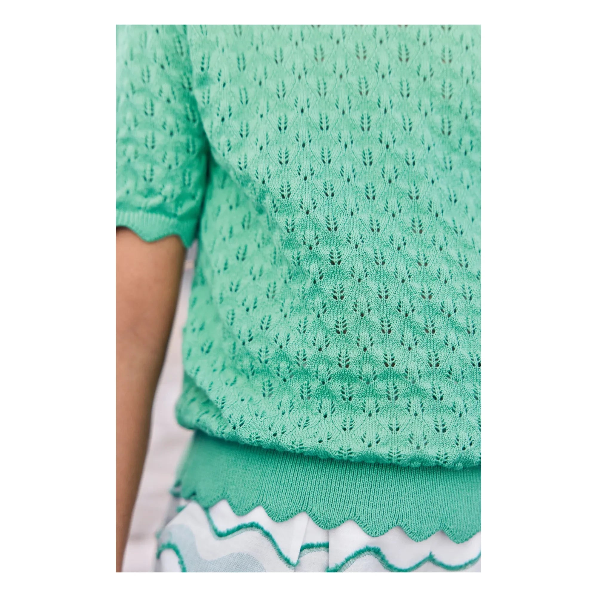 Tartine et Chocolat - T-Shirt Feston Maille | Grün
