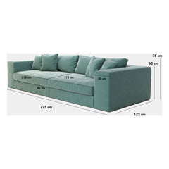 Panac Edition - Bellechasse 4-Sitzer Sofa, Baumwolle und Leinen - 275 cm | Perle