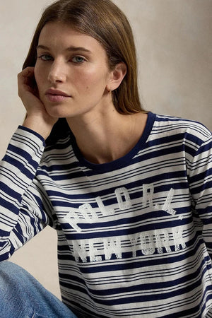 Polo Ralph Lauren kadın pamuk uzun kollu bluz