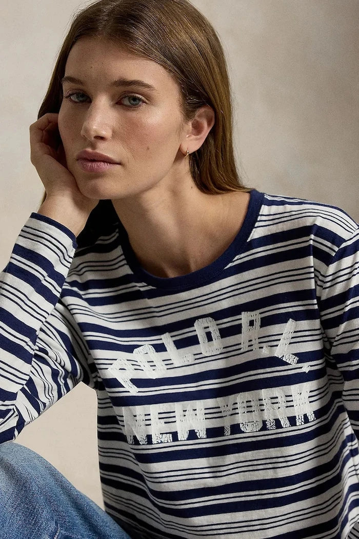 Polo Ralph Lauren kadın pamuk uzun kollu bluz