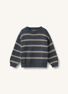 Wheat - Harlow Jacquard-Pullover aus Bio-Baumwolle | Ecru