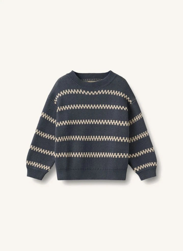 Wheat - Harlow Jacquard-Pullover aus Bio-Baumwolle | Ecru