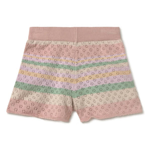 Coco au Lait - Gestreifte Shorts aus Bio-Baumwolle | Rosa