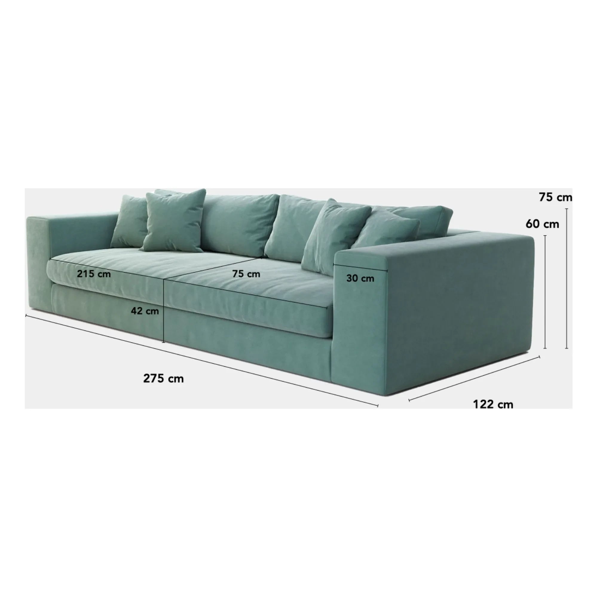 Panac Edition - Bellechasse 4-Sitzer Bouclé-Sofa - 275 cm | Cremeweiß