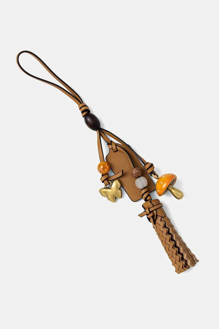 Coach Heritage Deri Anahtarlık