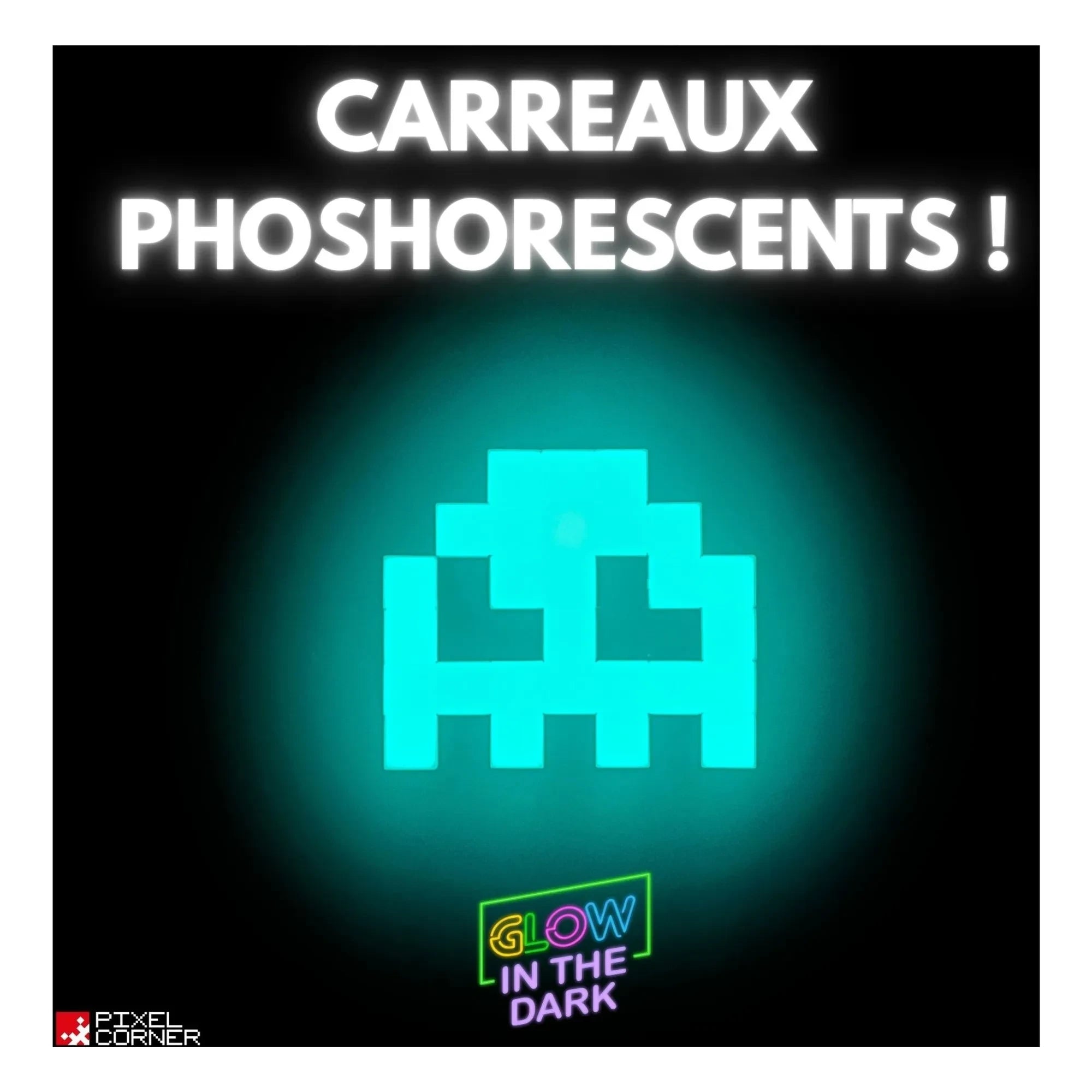 Pixel Corner - Karanlıkta Fosforlu Pixel Art Kiti - Karanlığın İçindeki Gökkuşağı