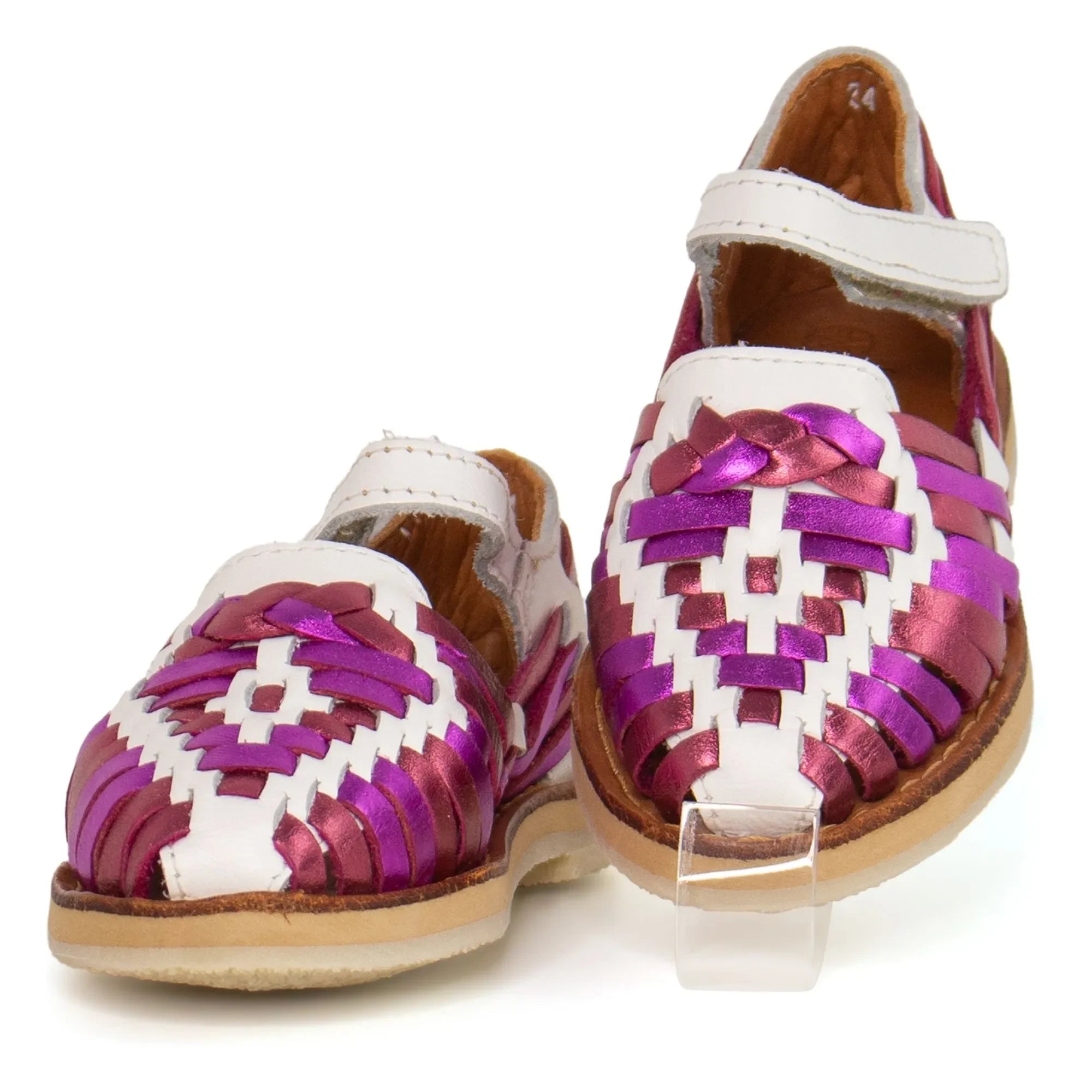Mapache - Alegria Mehrfarbige Metallic-Sandalen | Rosa