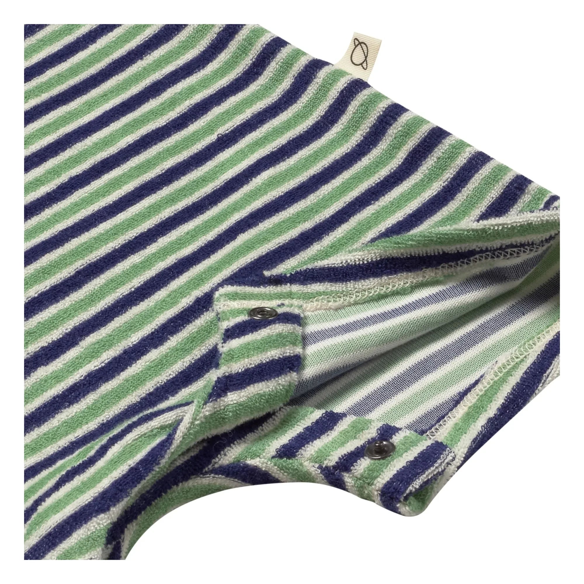 Cozmo – Gestreifter Frottee-Strampler Corey | Marineblau