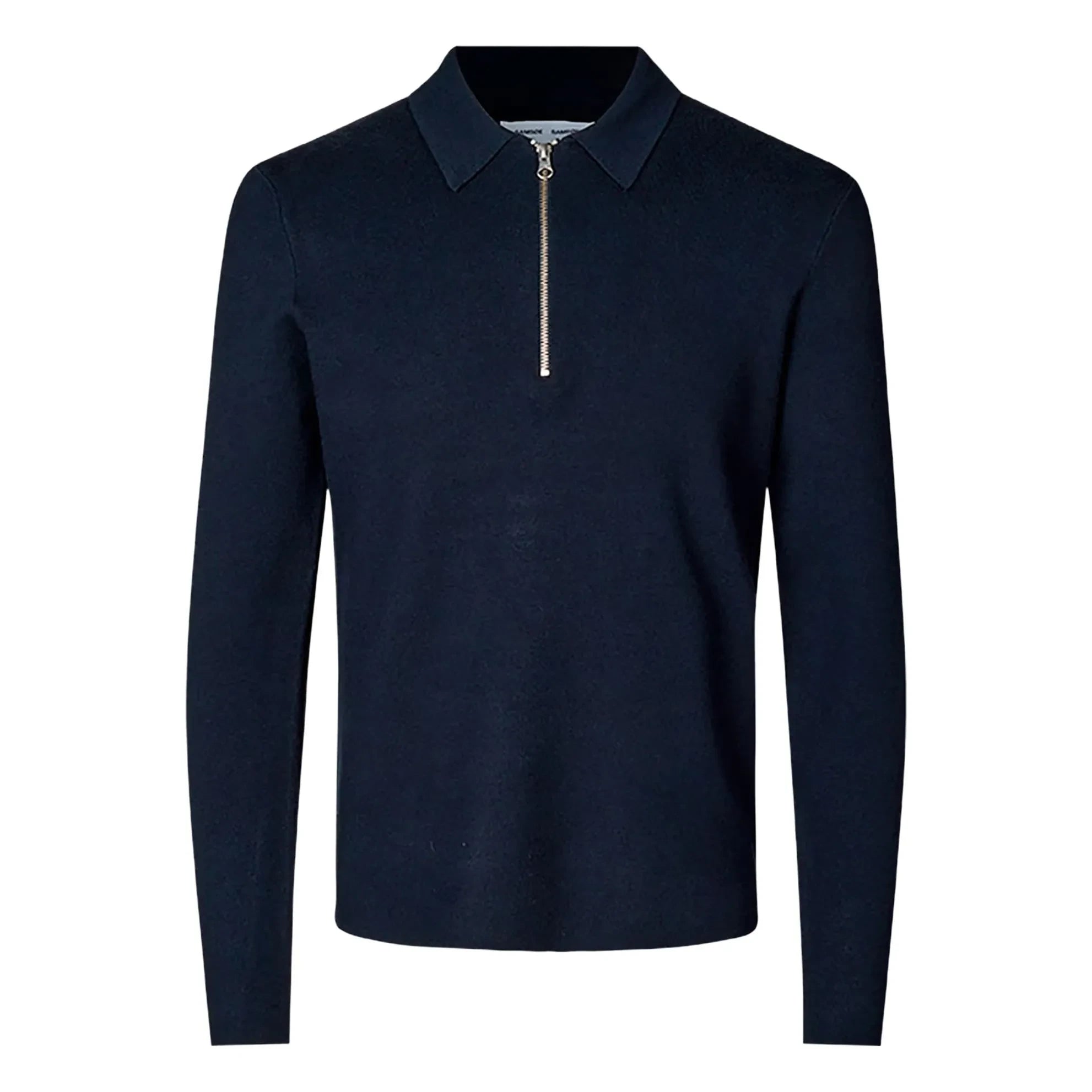 Samsoe Samsoe - Guna Langarm Halbzip Polo Shirt | Marineblau
