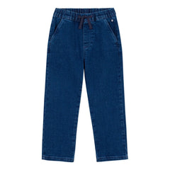 Petit Bateau - Organik Pamuk Bağcıklı Jean | Mavi