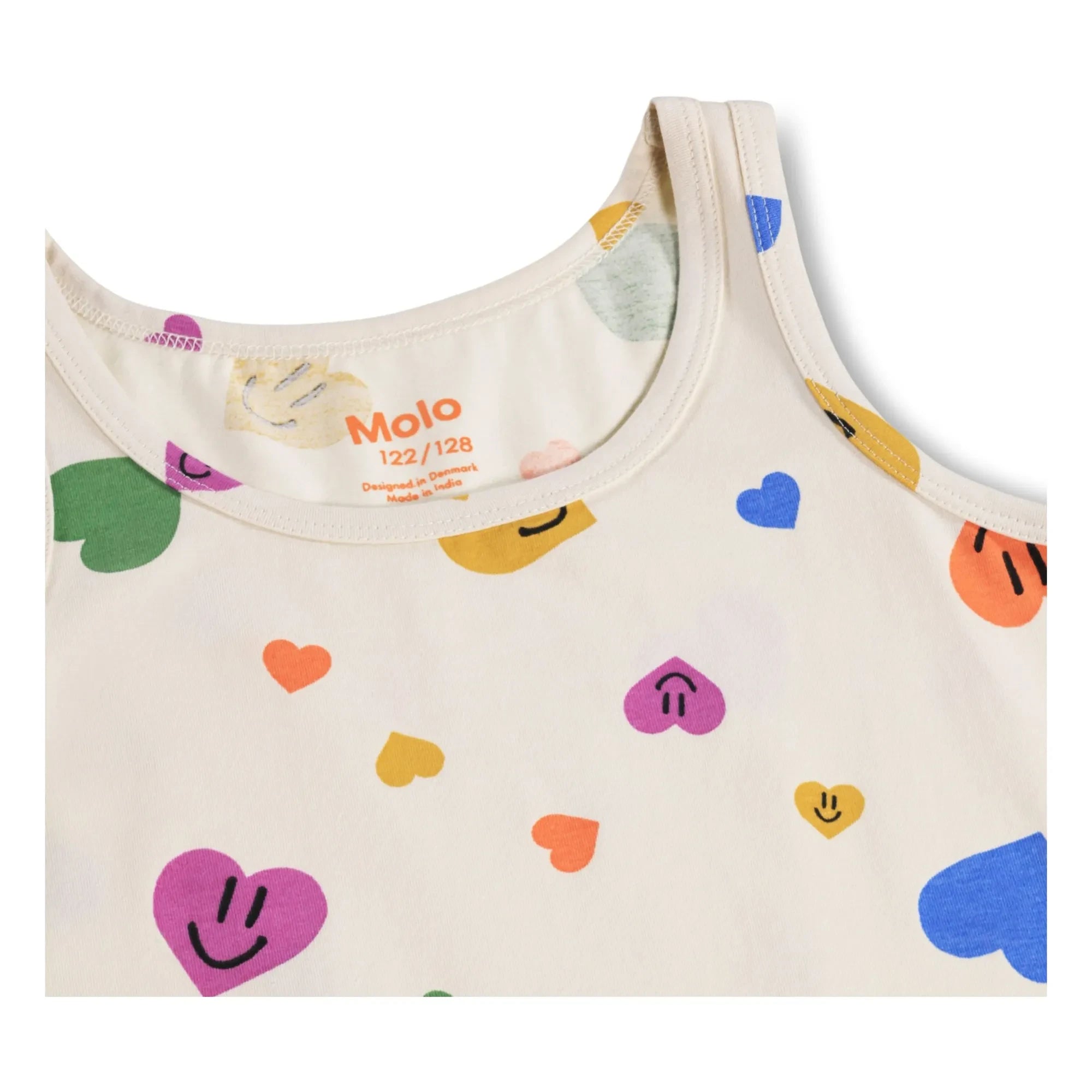 Molo - 2er-Pack Jeanie Cœurs Bio-Baumwoll-Unterhemd | Ecru