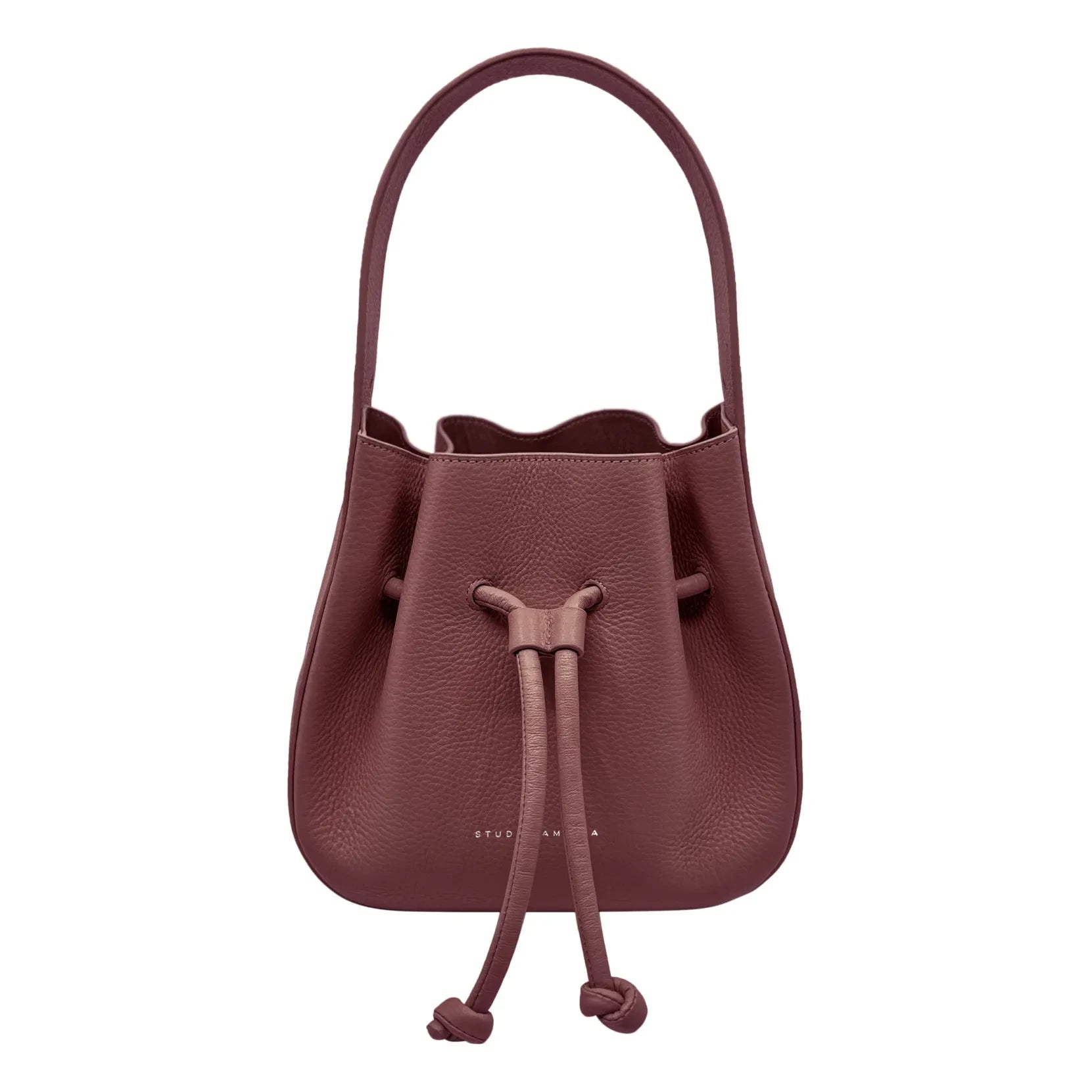 Studio Amélia - Geraffte Mini-Tasche | Aubergine