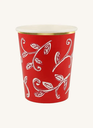 Meri Meri - Blockdruck Weihnachtsbecher - 8er Set