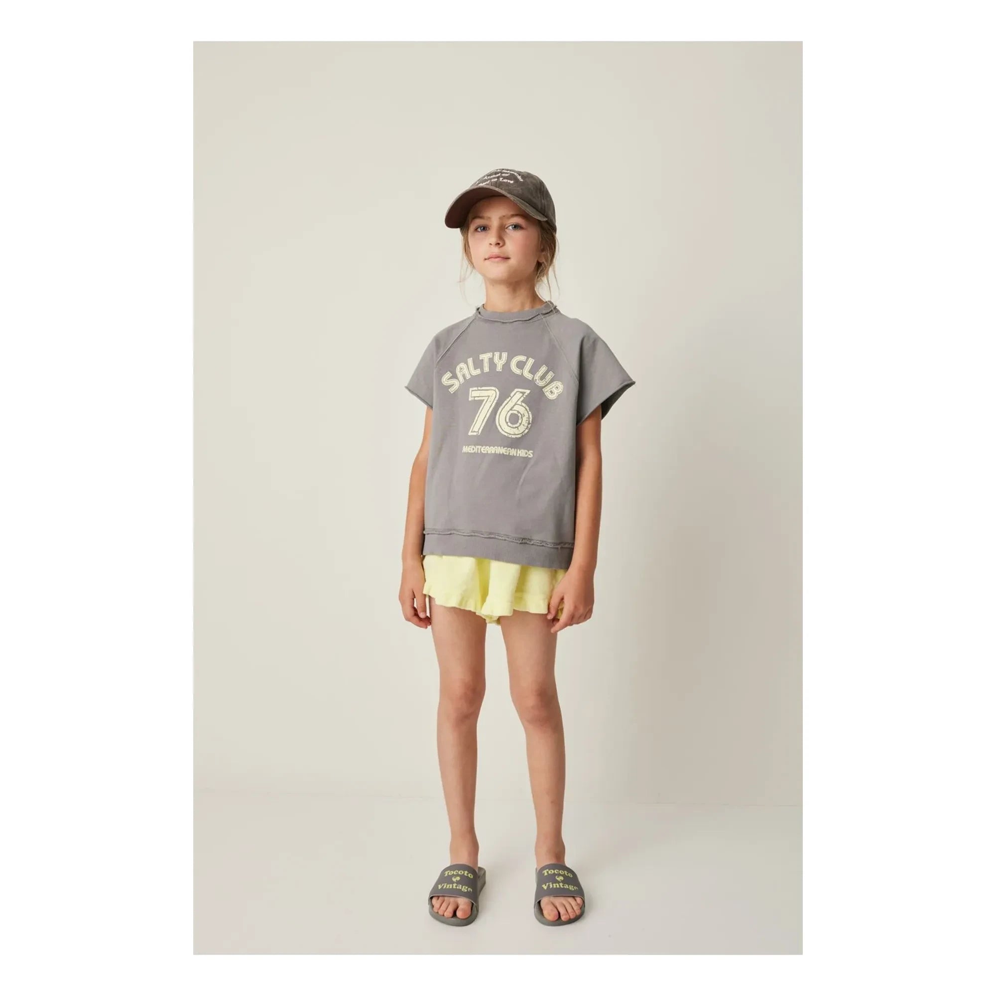 Tocoto Vintage - Kurzarm-Sweatshirt | Dunkelgrau