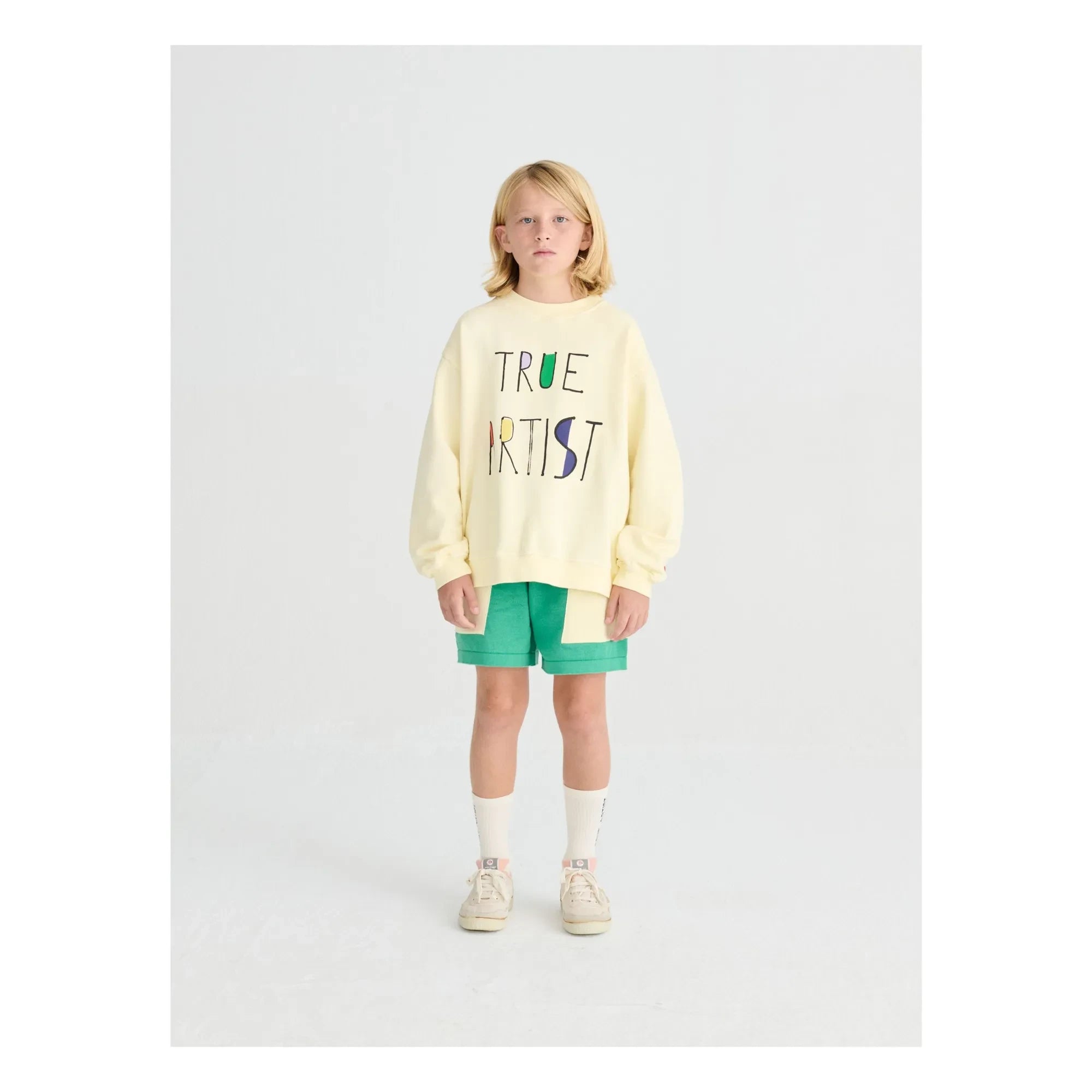 True Artist – Sweat N°11 Bio-Baumwolle | Blassgelb
