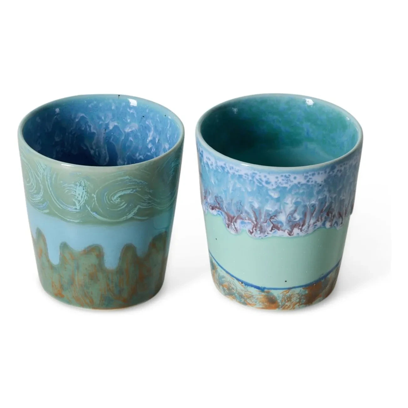 HKliving - Keramik-Kaffeetassen Van Gogh Selbstporträt | Blau