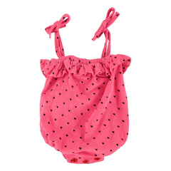 Piupiuchick - Bio-Baumwoll-Strampler mit Herz | Fuchsia
