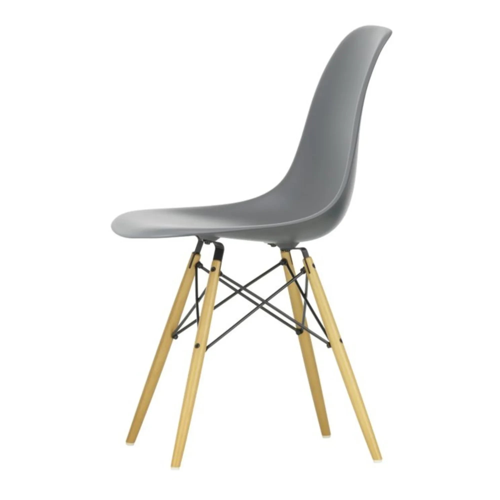 Vitra - DSW Plastikstuhl - Ahorn-Untergestell - Charles & Ray Eames | Granit