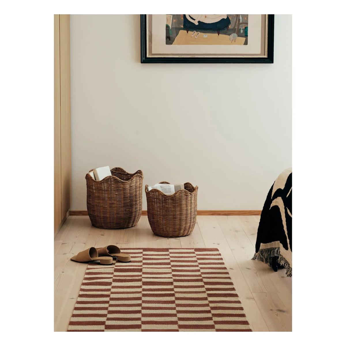 Broste Copenhagen - Lola Rattan-Aufbewahrungskörbe - 2er Set