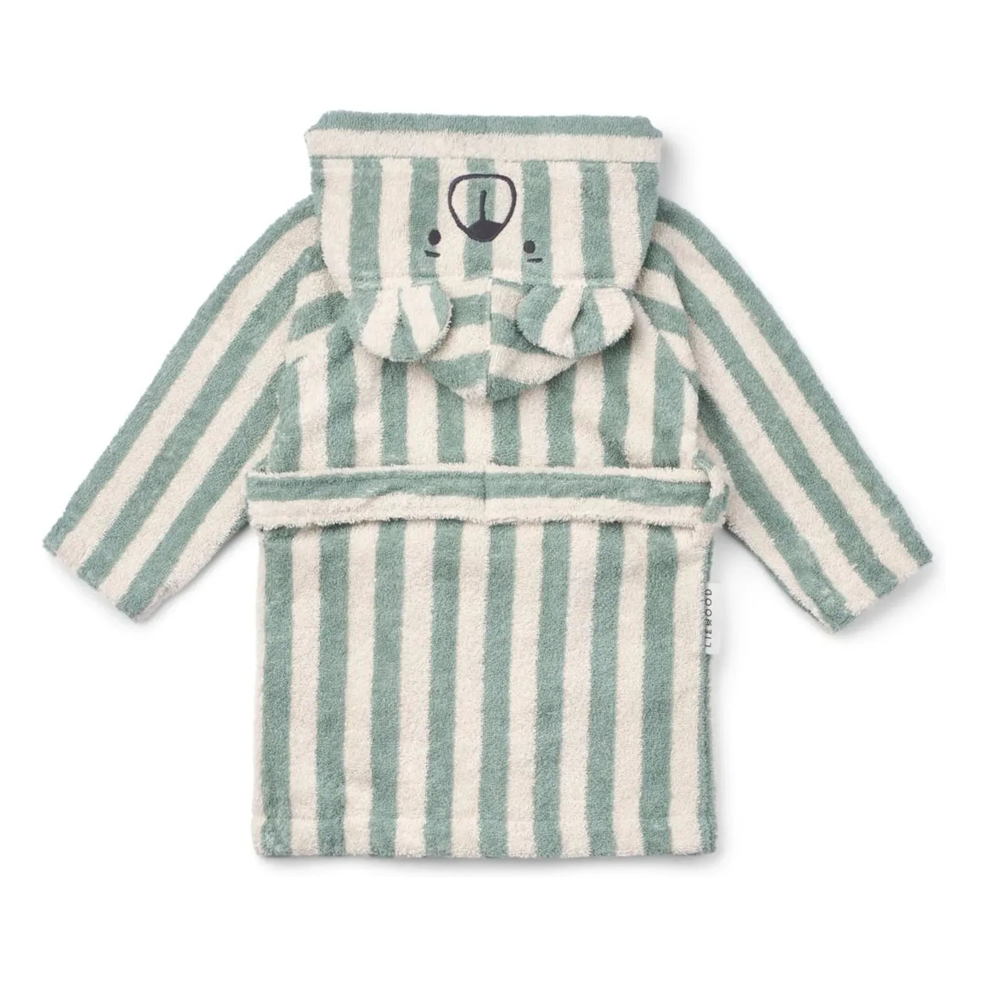 Liewood - Gestreifter Mint/Creme Lily Bademantel