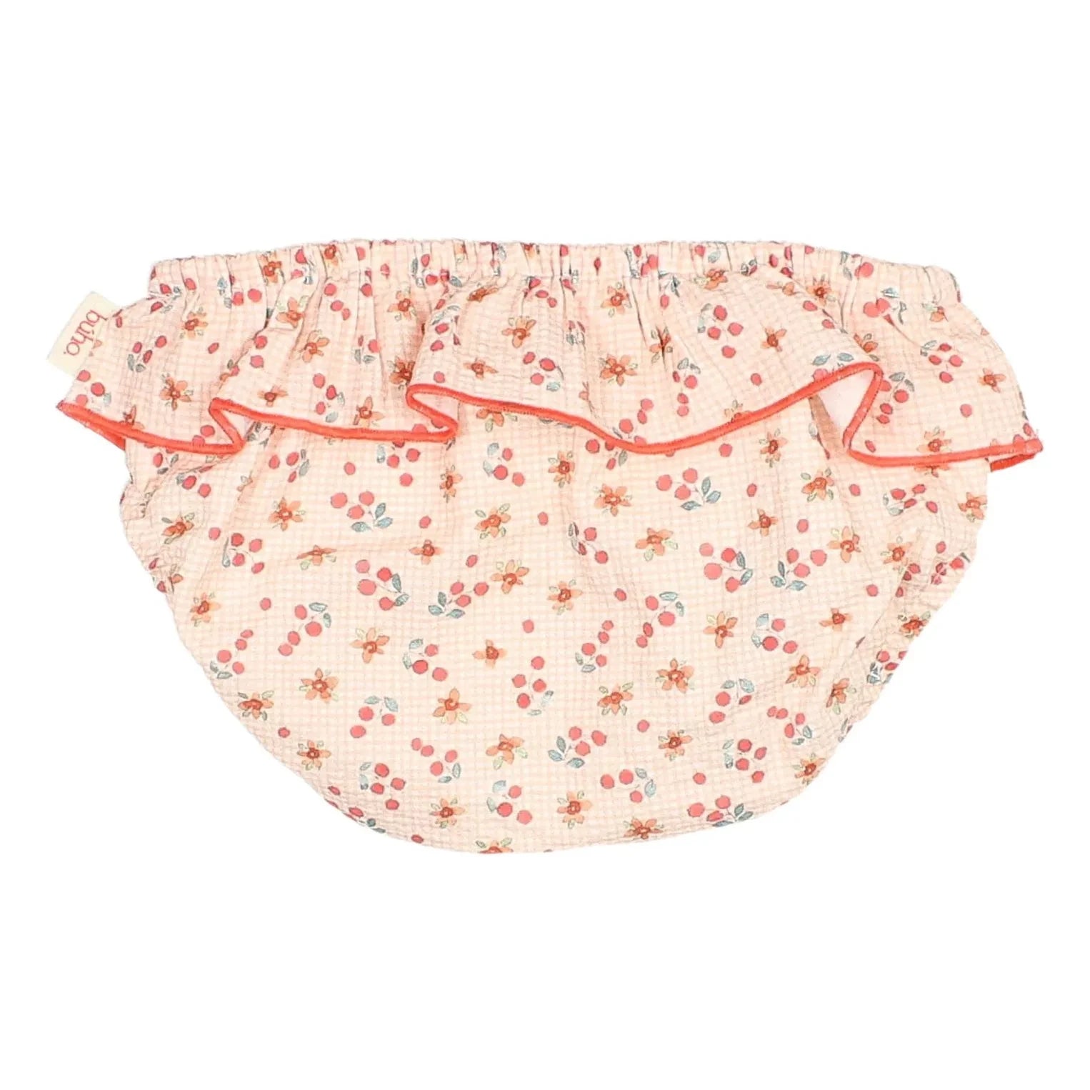 Búho - Seersucker Bloomer mit Blumenmuster | Peach