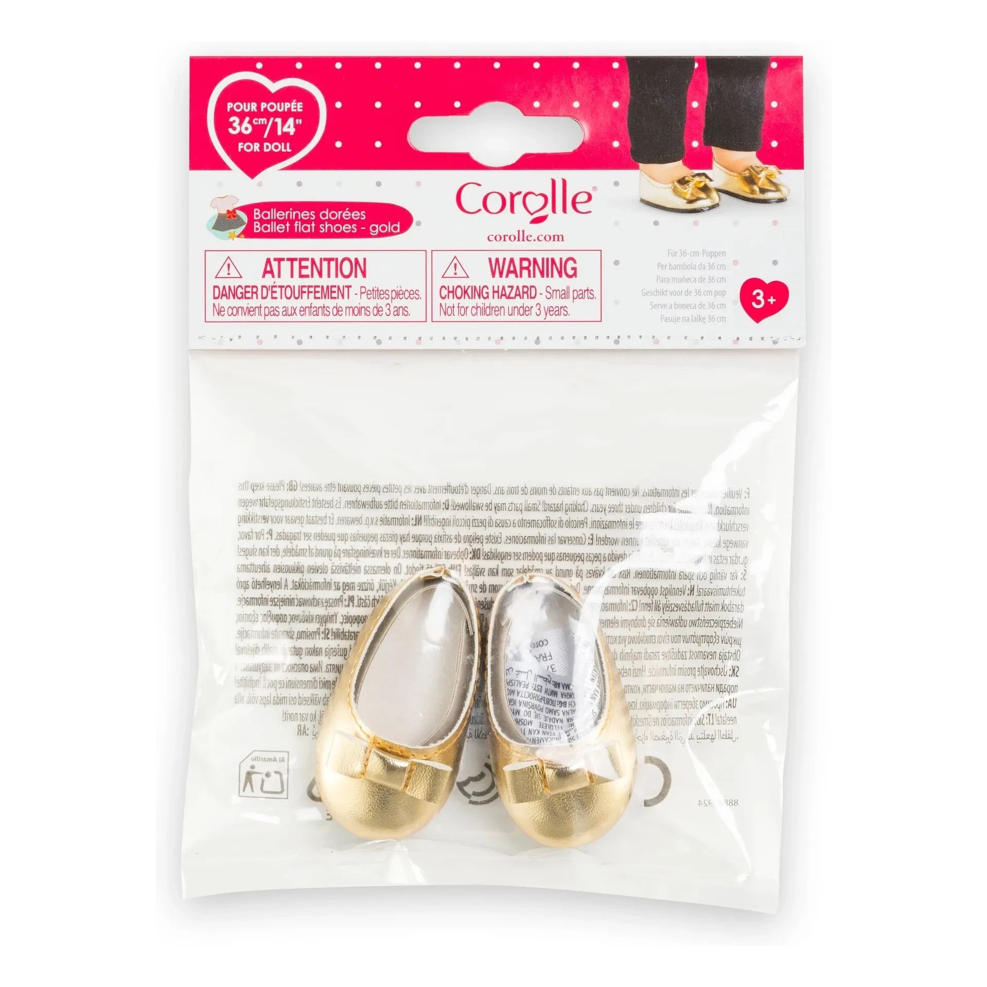 Corolle - Goldene Ballerinas für die 36 cm große Puppe | Gold
